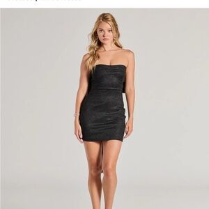 Windsor Black Strapless Mini Dress